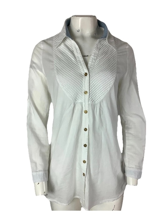 m. officer Tops - M. Officer Sz 1 S 100% Cotton Buttoned Lightweight Vacation Beach Tunic Top